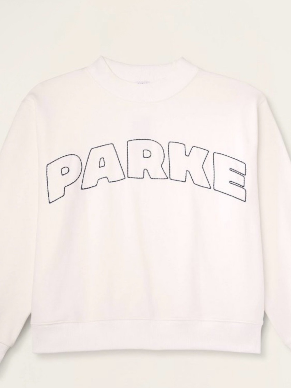 PARKE x Target Women's Mockneck Pullover Sweatshirt - Creme S/M